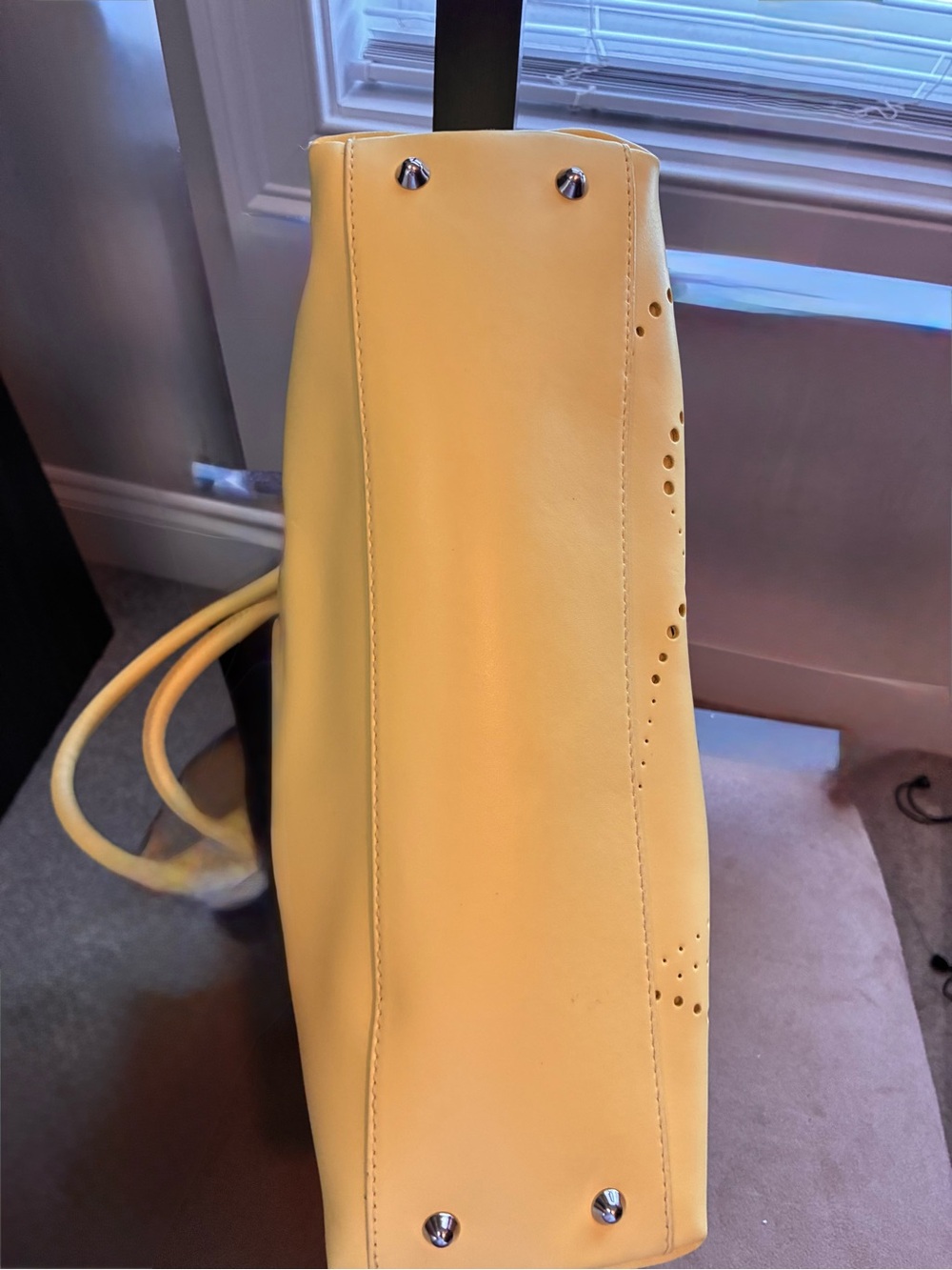 Furla Yellow Perforated Spiral Shoulder Bag - Picture 2 of 7